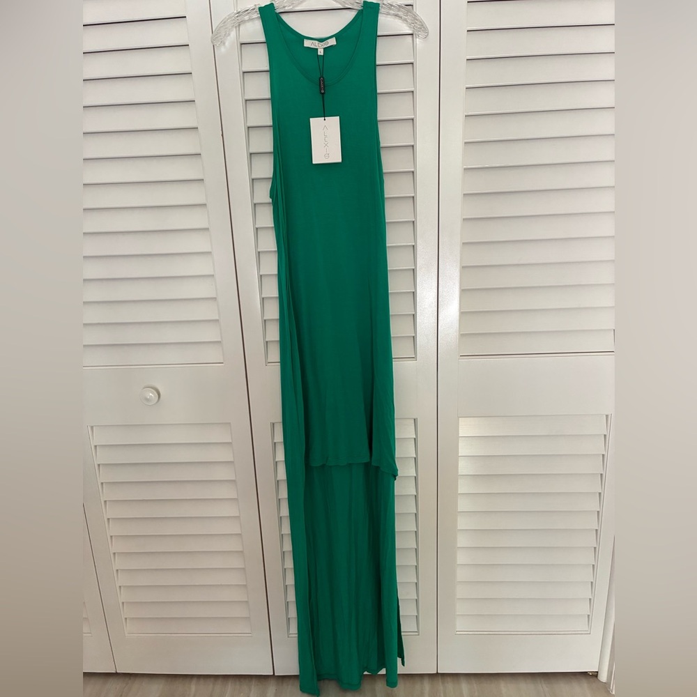 Vintage Alexis Emerald Green Sleeveless Maxi Dress